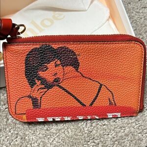 Chloé Red Leather Card Holder